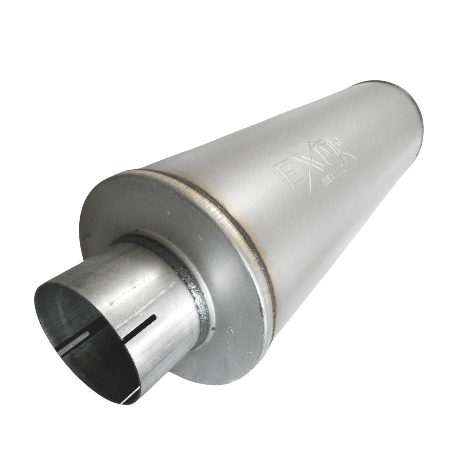 Alflow 5" Inlet/Outlet Diesel Exhaust Muffler - Stainless Steel Straight Resonator