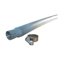 1" Inch Flexible Tube Corrugated Welded Adaptor 24mm ID With Clamp Stainless 316 X 1 Metre