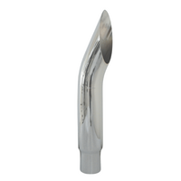 7" Reduced To 5" Chrome Truck Exhaust Stack Aussie Curved