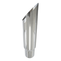 6" Reduced To 5" Chrome Truck Exhaust Stack Mitre Cut