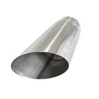 3" Inlet To 3.5" Outlet Exhaust Tip Mitre Cut Stainless Steel 201