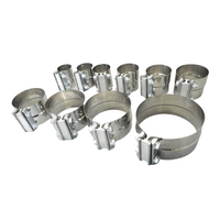 2" Up To 6" Inch Wide Band Clamp Lap Type For Flexible Exhaust Tube Pipe 304 Stainless Steel 